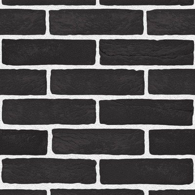 Seamless black brick wall exterior wall ground