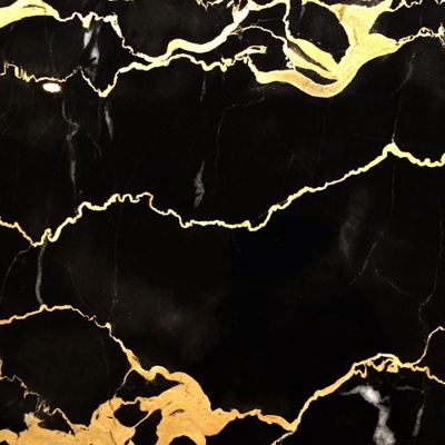 Black Golden Flower Marble