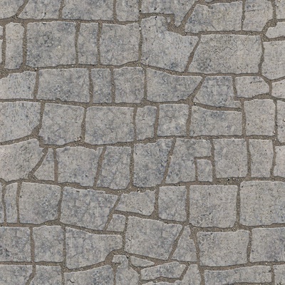 Seamless irregular mosaic slate floor tile pavement road ground square paving