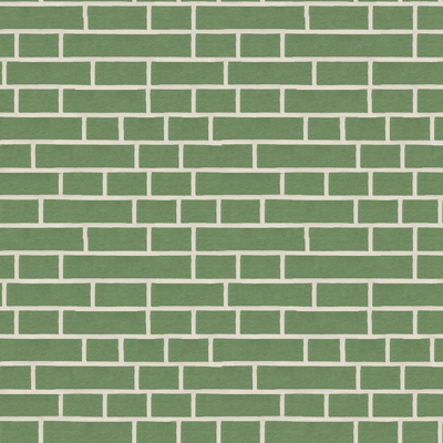 Seamless green brick wall exterior wall ground