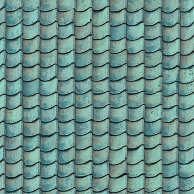 Seamless villa building roof clay ceramic tiles