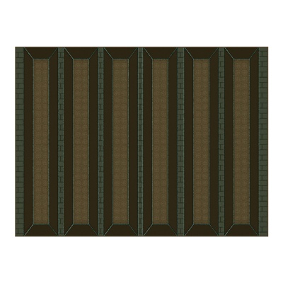 Green brown Geometric Check Carpet