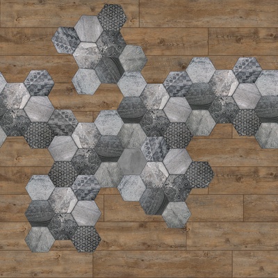 Seamless retro hexagonal marble stone geometric patchwork pattern ceramic tile tile antique tile floor tile wall tile