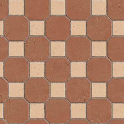 Seamless Pottery Tile Geometric Patchwork Floor Tile Sidewalk Road Ground Square Paving