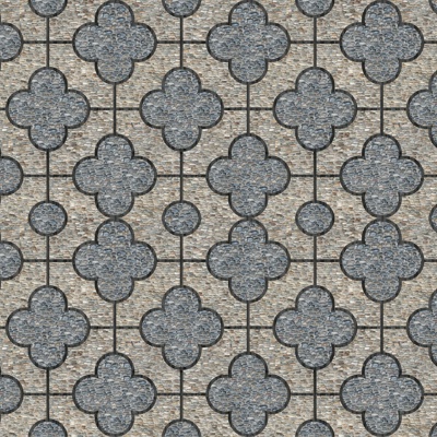 Chinese-style mosaic brick ground pebble stone mosaic