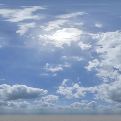 HD Blue Sky White Clouds Panoramic Sky