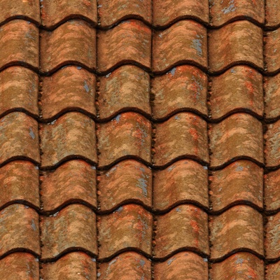 Seamless villa building roof clay ceramic tiles