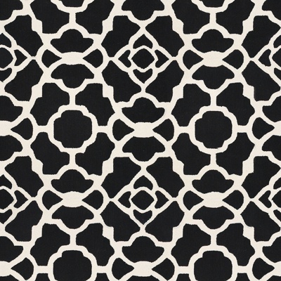 Seamless modern hotel office black and white geometric pattern carpeted floor mat