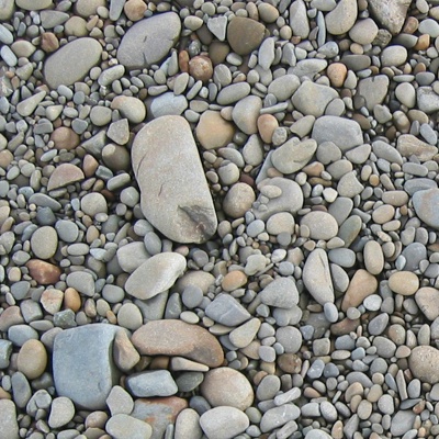 Pebble gravel ground