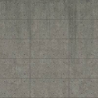 Seamless concrete cement building exterior wall