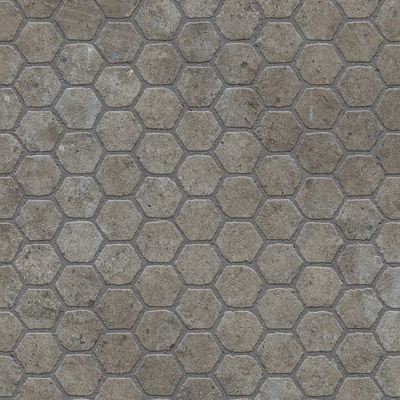 Seamless hexagonal stone parquet floor tile sidewalk road ground square paving