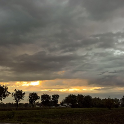 Sunrise sunset cloudy sky landscape landscape