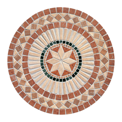 Seamless round stone mosaic mosaic floor tile sidewalk road ground square paving