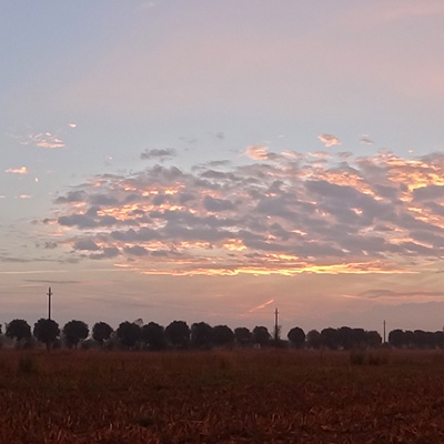 Sunrise sunset cloudy sky landscape landscape