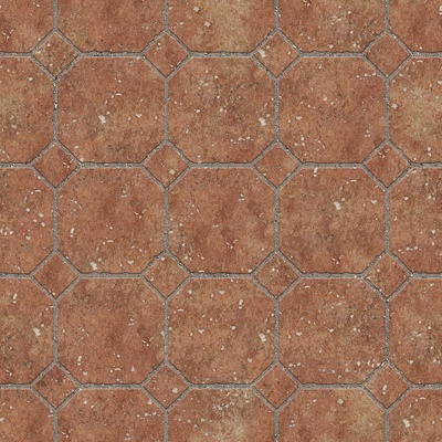 Seamless red terracotta tile parquet floor tile sidewalk road ground square paving