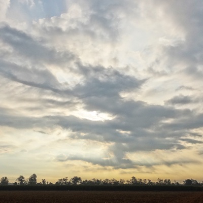 Sunrise sunset cloudy sky landscape landscape