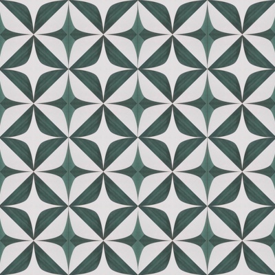 Green diamond geometric tiles