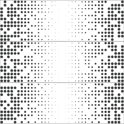 Round gradient perforated metal plate