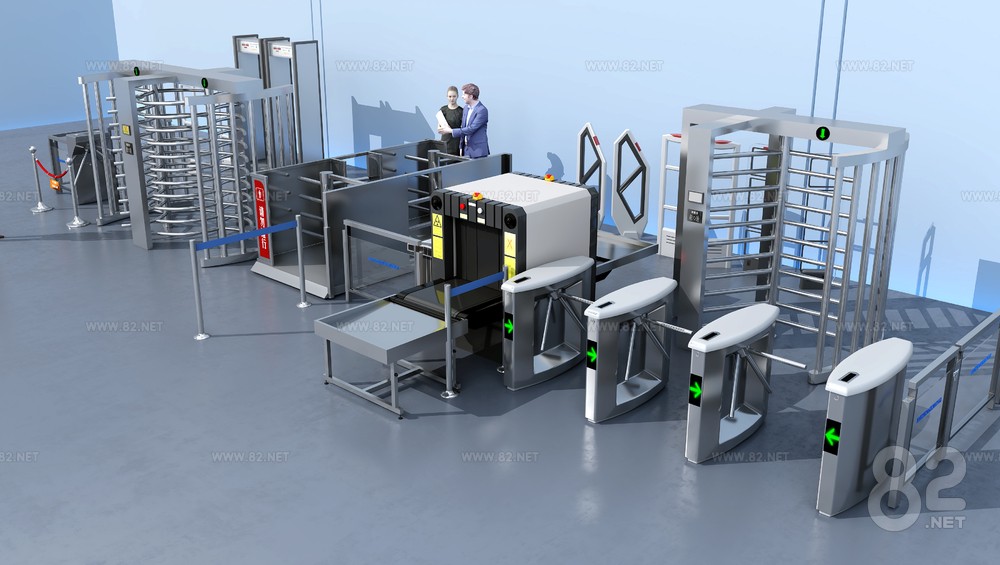 Security Gate Ticket Access Control 3D Model | 3Ds Max(.max) - 82Models