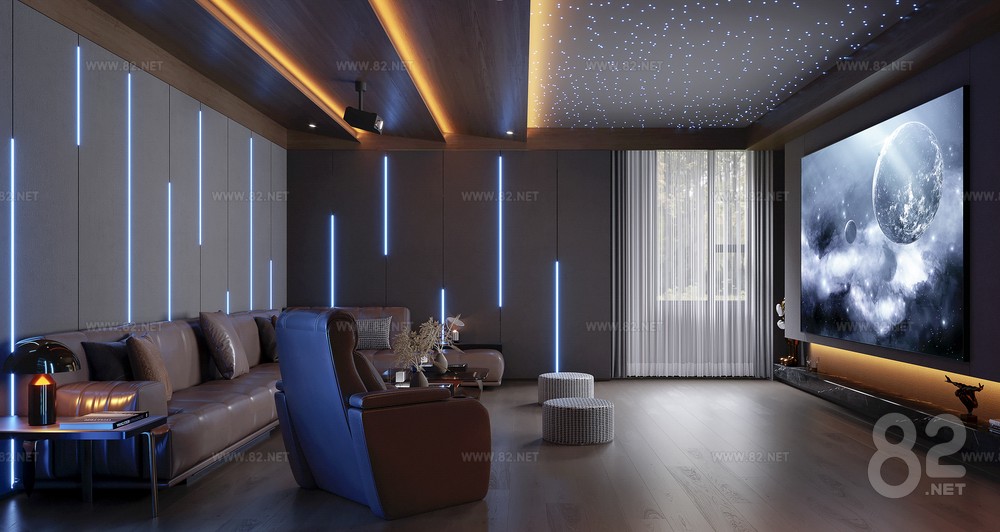 Modern audio-visual room