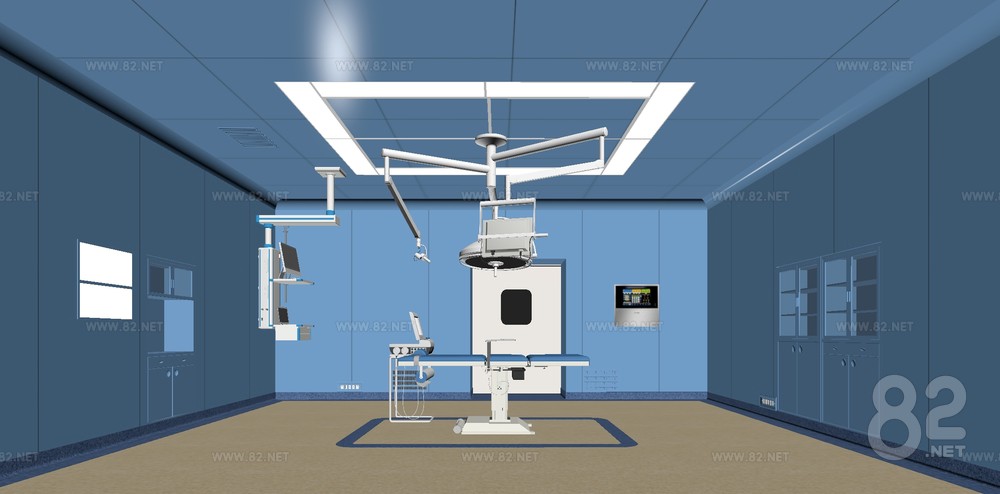 Modern hospital operating room operating table