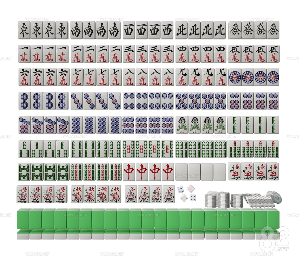 Mahjong Chess 3D Model | 3Ds Max(.max) - 82Models