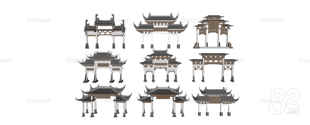New Chinese-style archway gate archway