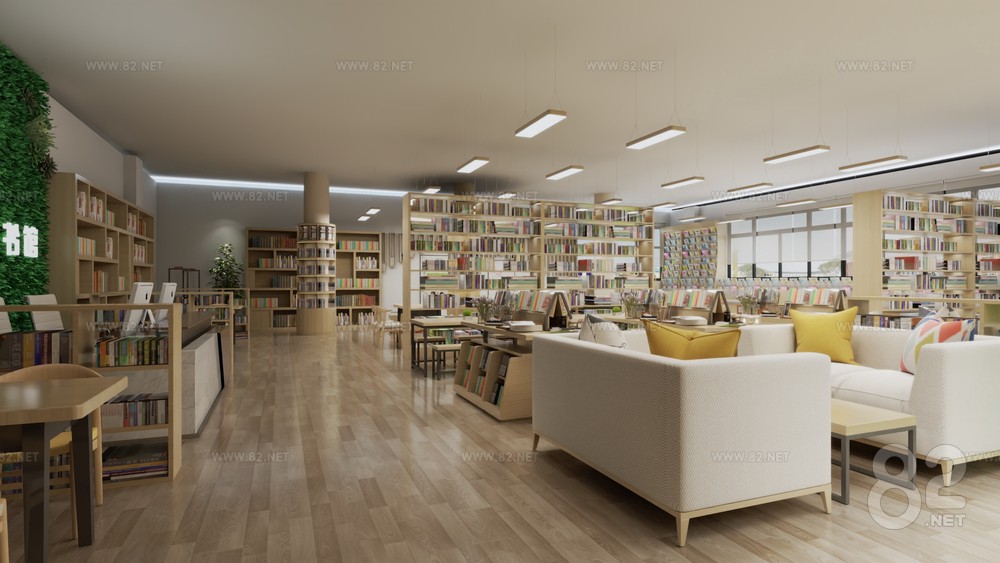 Library reading room free of charge 3D Model | 3Ds Max(.max) - 82Models