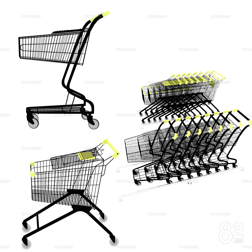 Modern supermarket shopping cart