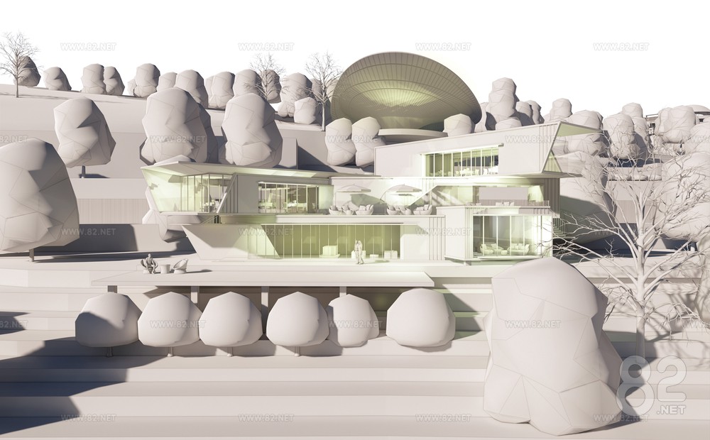 Appearance of office building | SketchUp(.skp) - 82Models