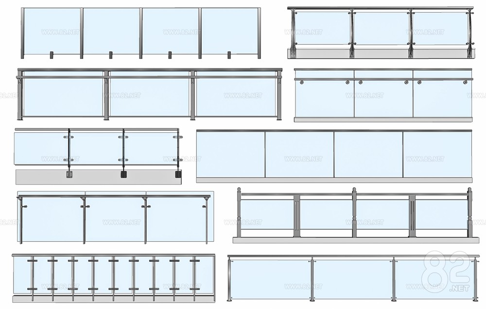 Railing Sketchup Model | SketchUp(.skp) - 82Models