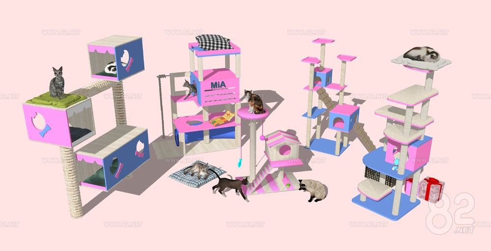 Modern cat house cat climbing frame