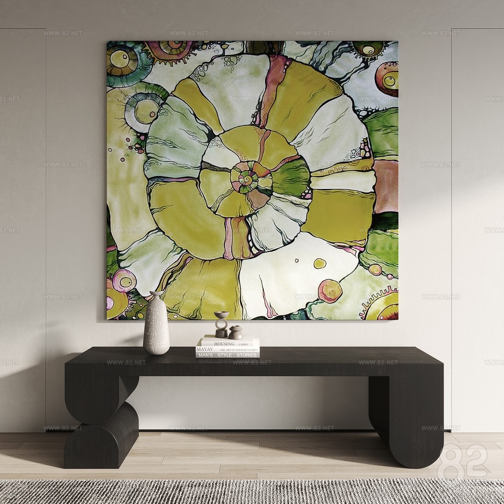 abstract decorative painting | SketchUp(.skp) - 82Models