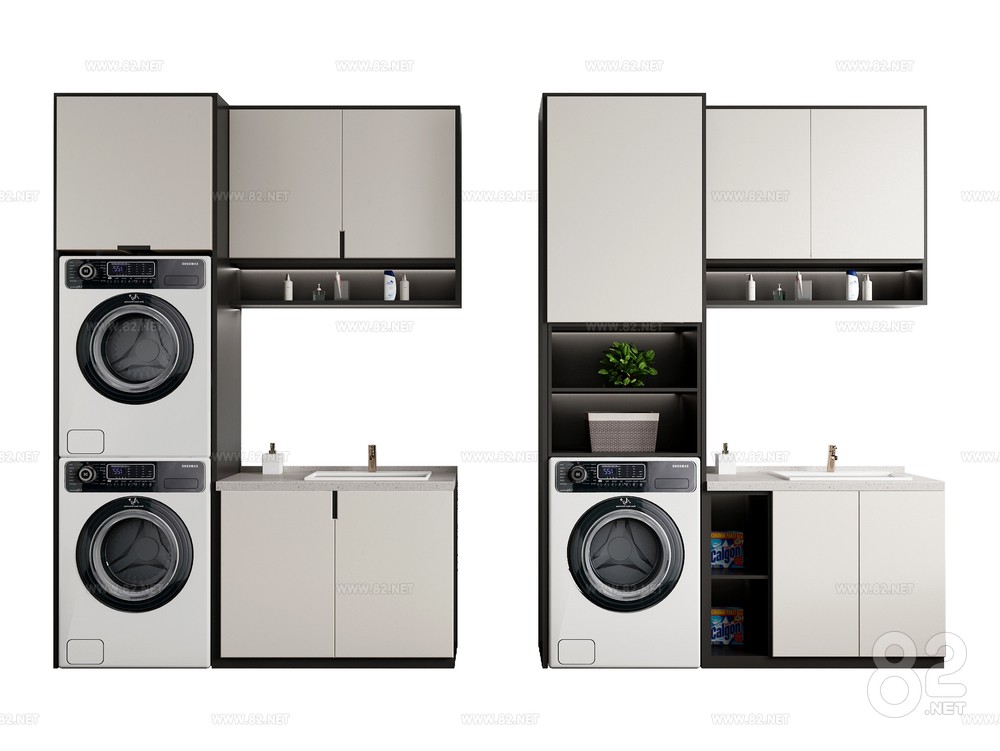 Modern Balcony Laundry Cabinet | SketchUp(.skp) - 82Models