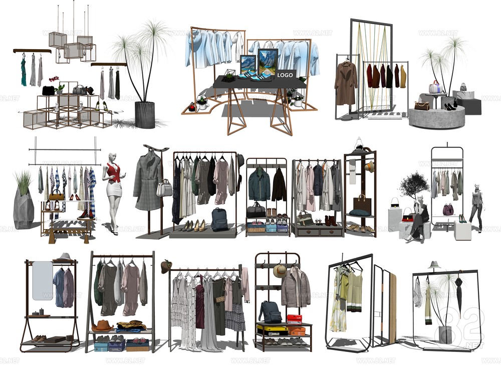 Display rack Sketchup Model | SketchUp(.skp) - 82Models