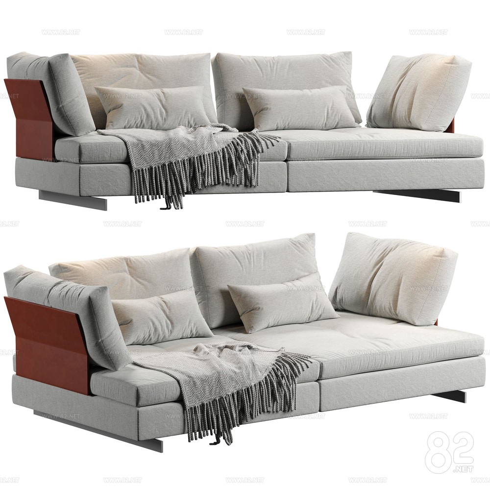 Bonaldo modern fabric double sofa
