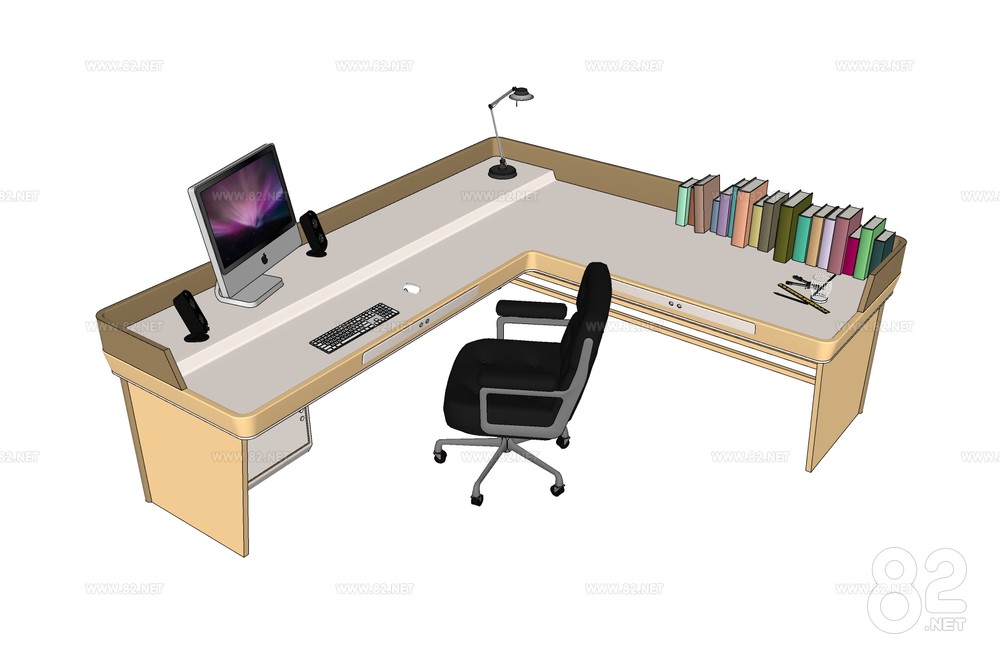 Office Desk Sketchup Model | SketchUp(.skp) - 82Models