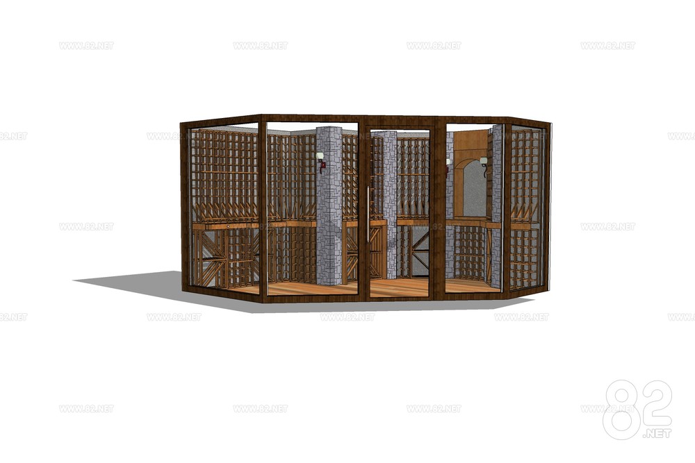 Boo Rack Skp Wine Rack | SketchUp(.skp) - 82Models