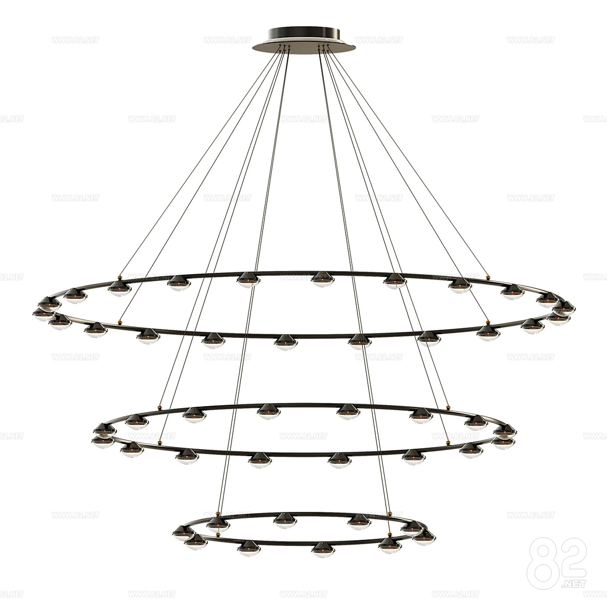 New Chinese Affordable Luxury Style TORRES Ring Chandelier