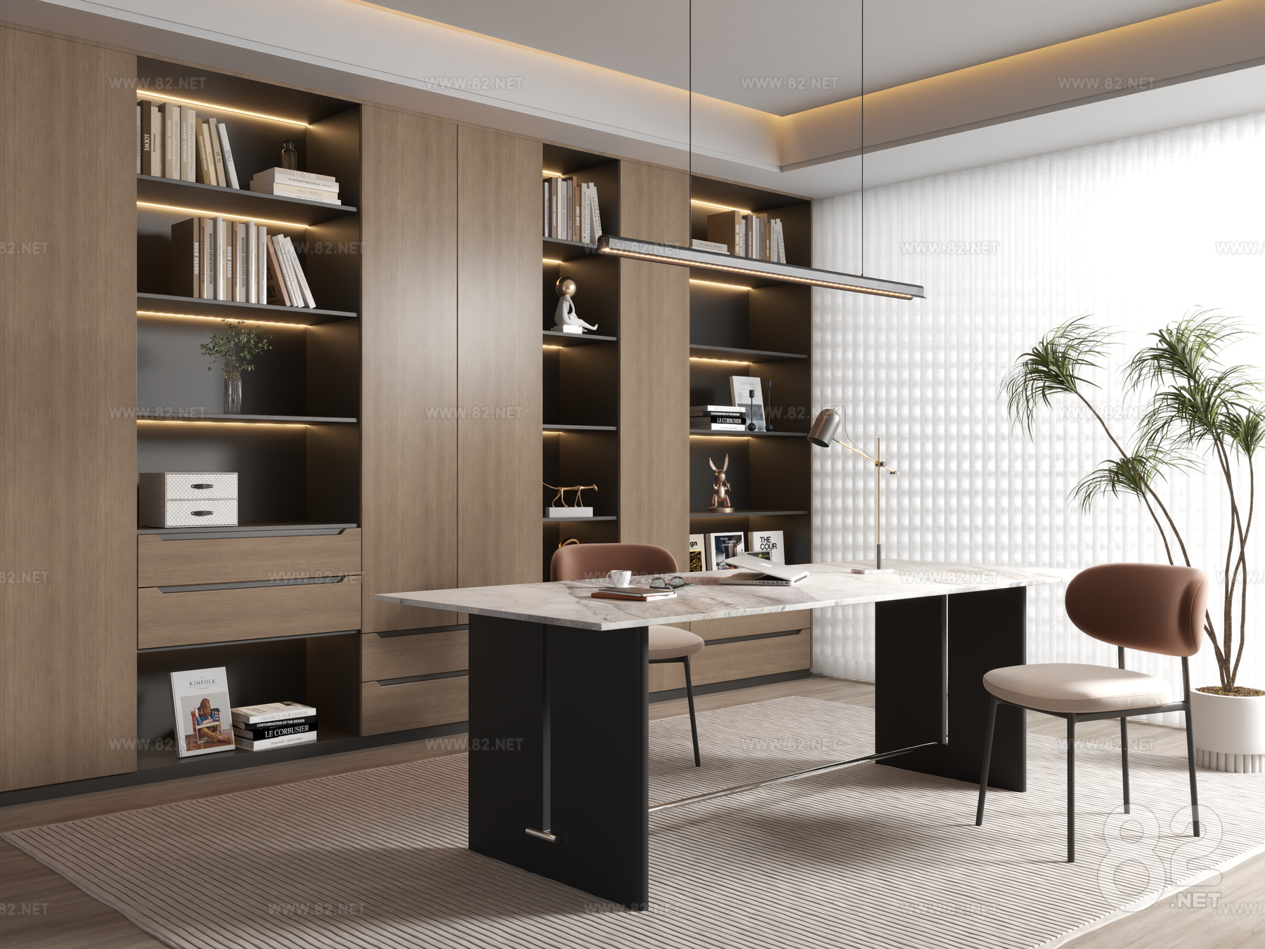 Modern Study Italian Study Study Study Desk Desk Combination