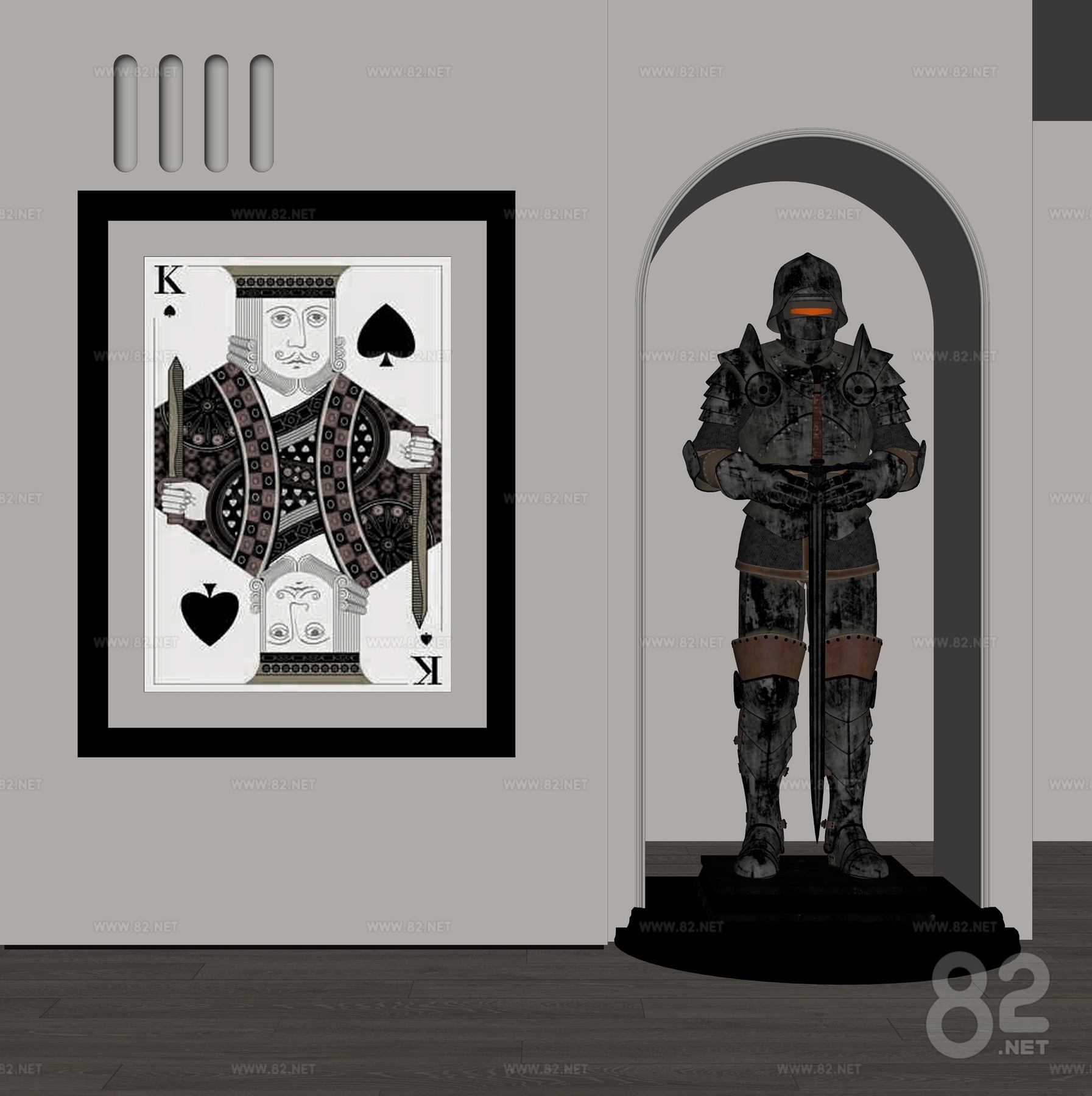 Modern Sculpture Decoration Hanging Painting