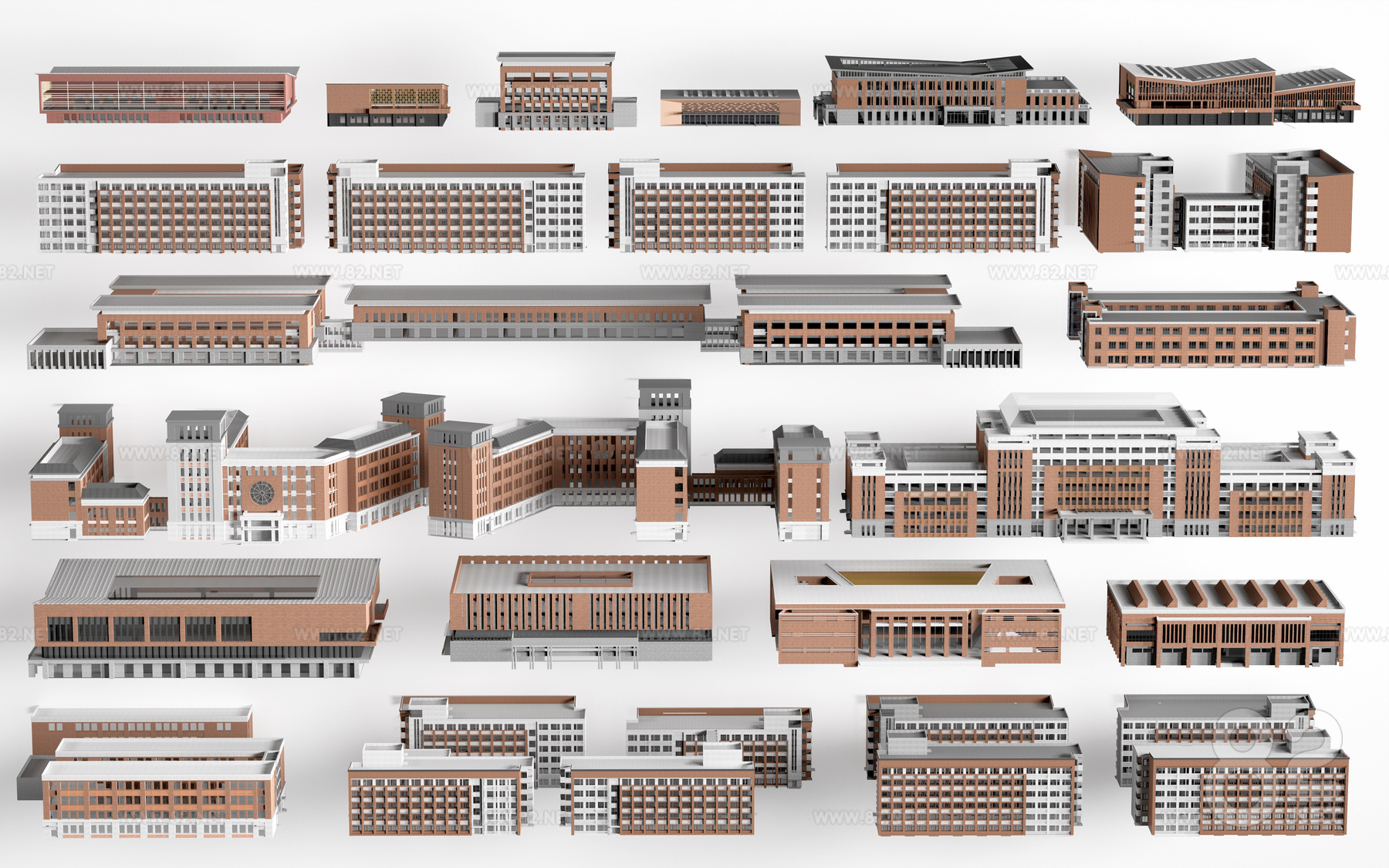 Modern School Building Teaching Building Building Primary and Middle ...