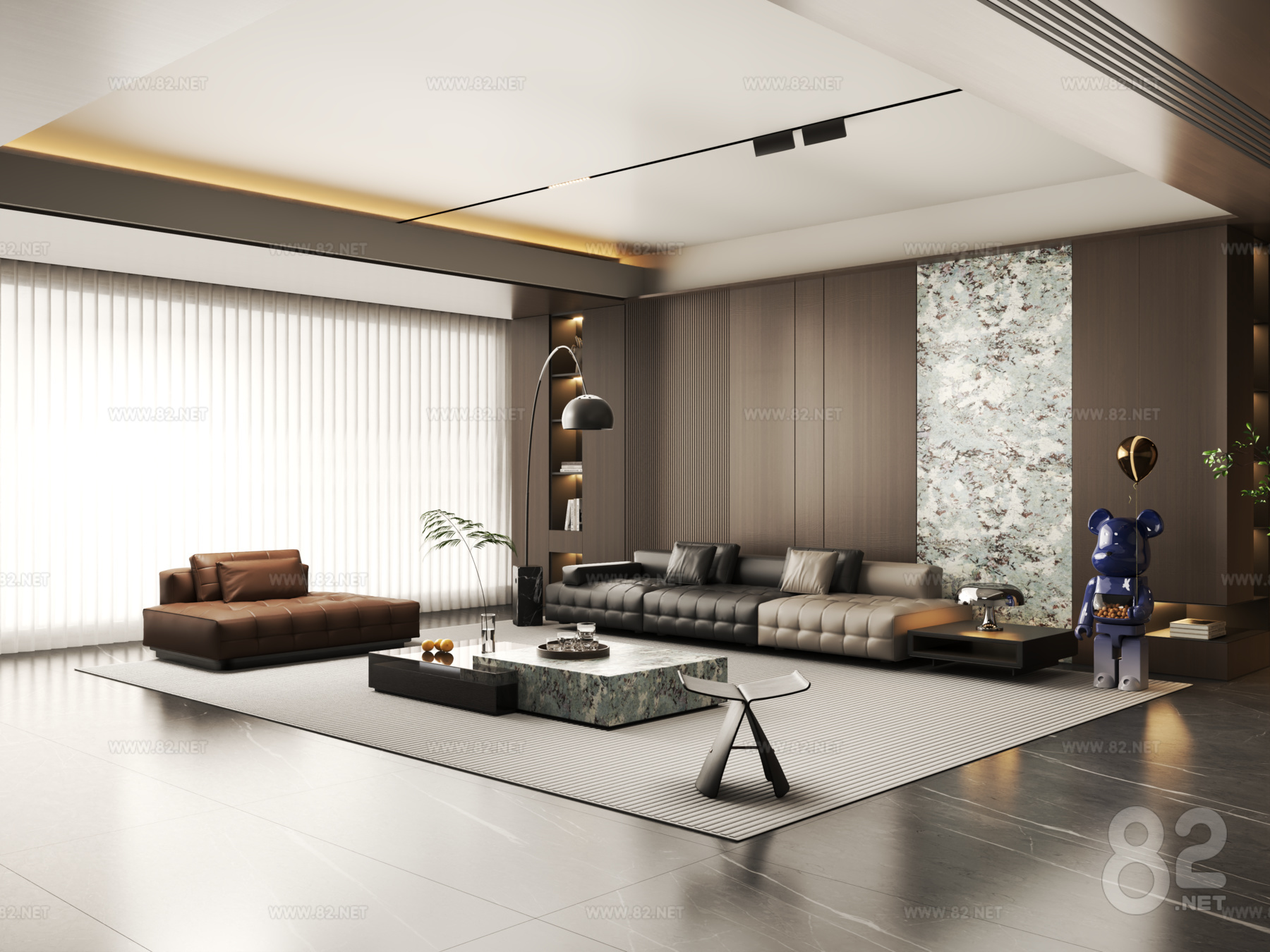 Modern Italian Affordable Luxury Style Living Room Home Living Room Leather Sofa Combination
