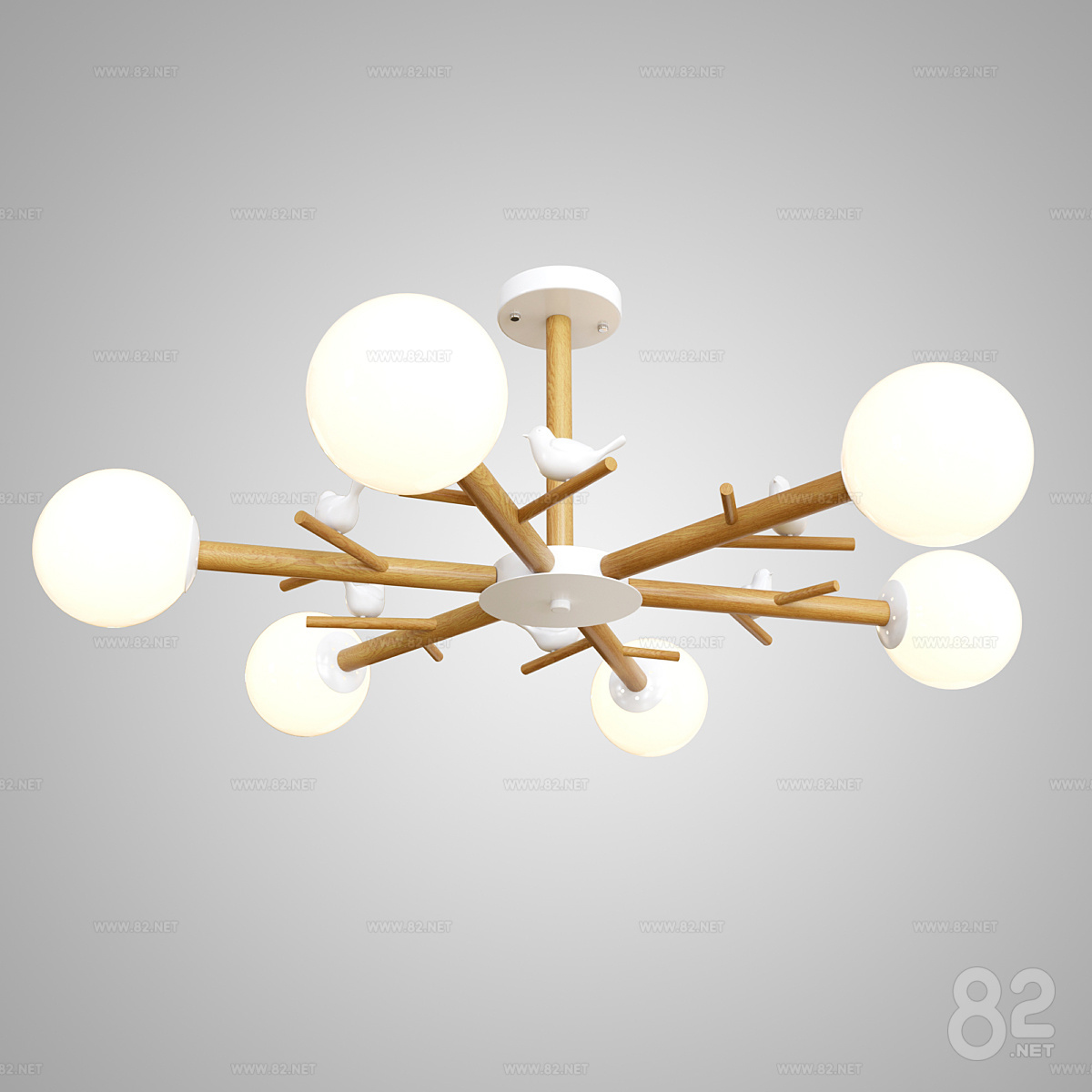 Modern Nordic Log kids Bedroom Chandelier