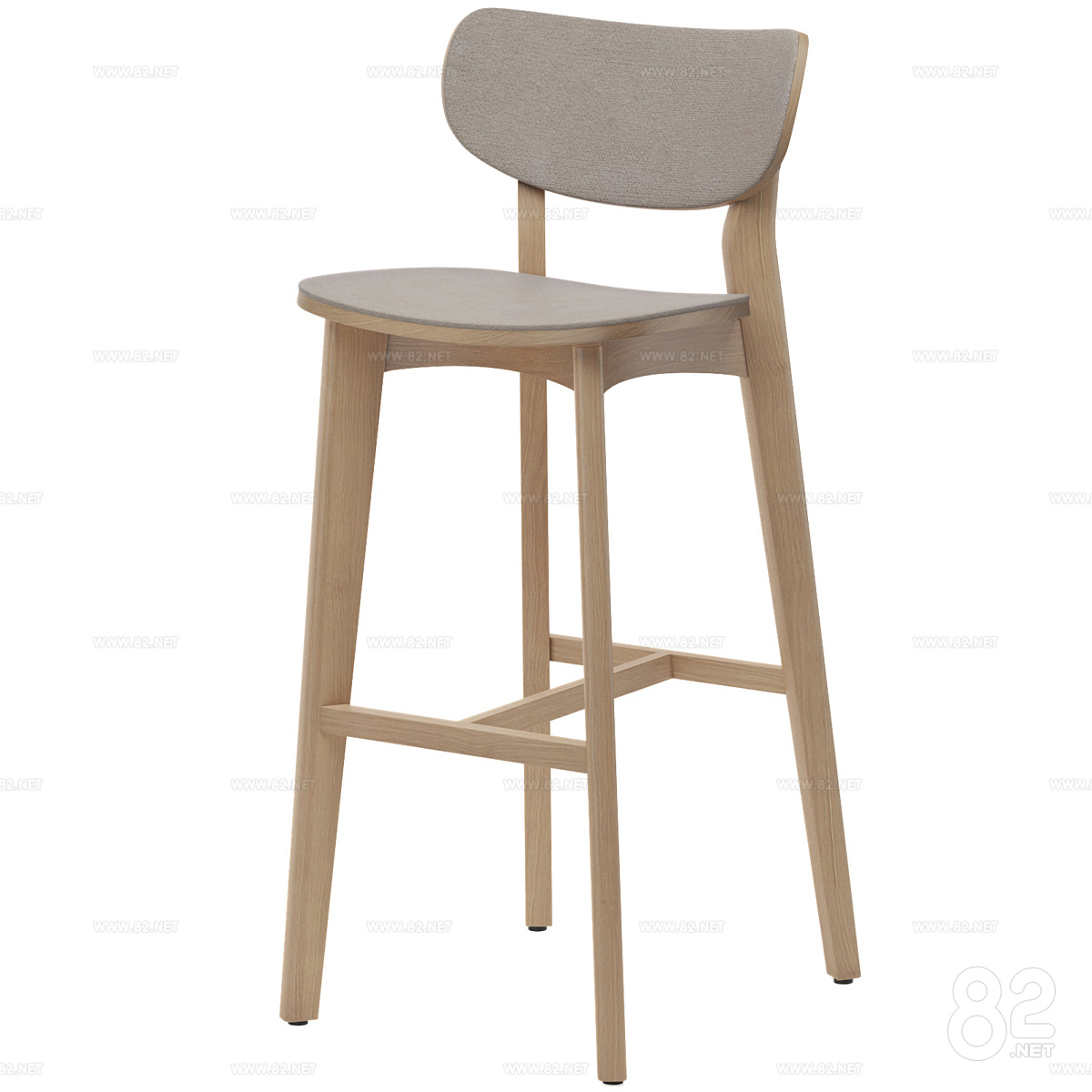 New Chinese Ginger Bar Stool