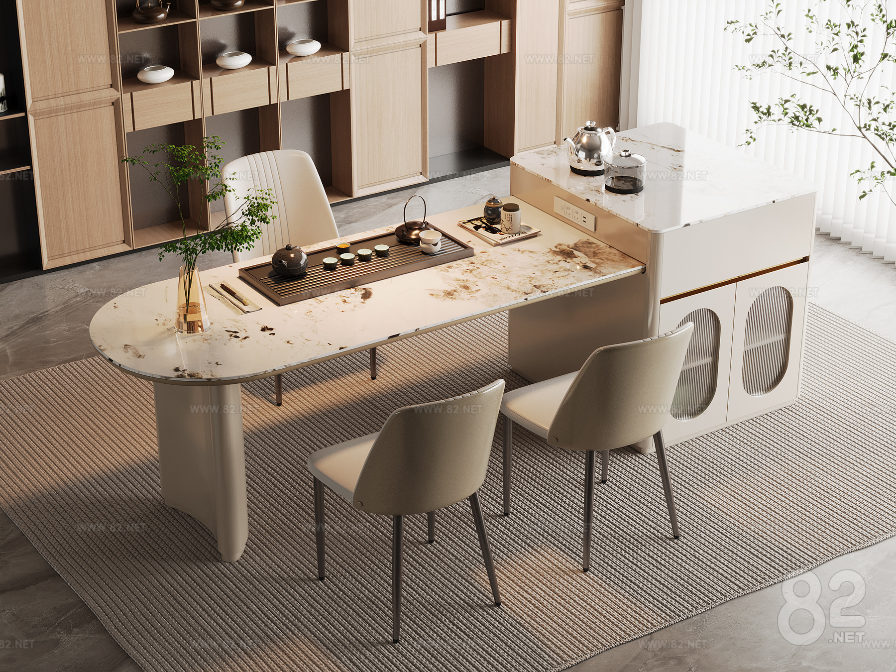 Modern Tea Table and Chair Affordable Luxury Style Marble Tea Table and ...