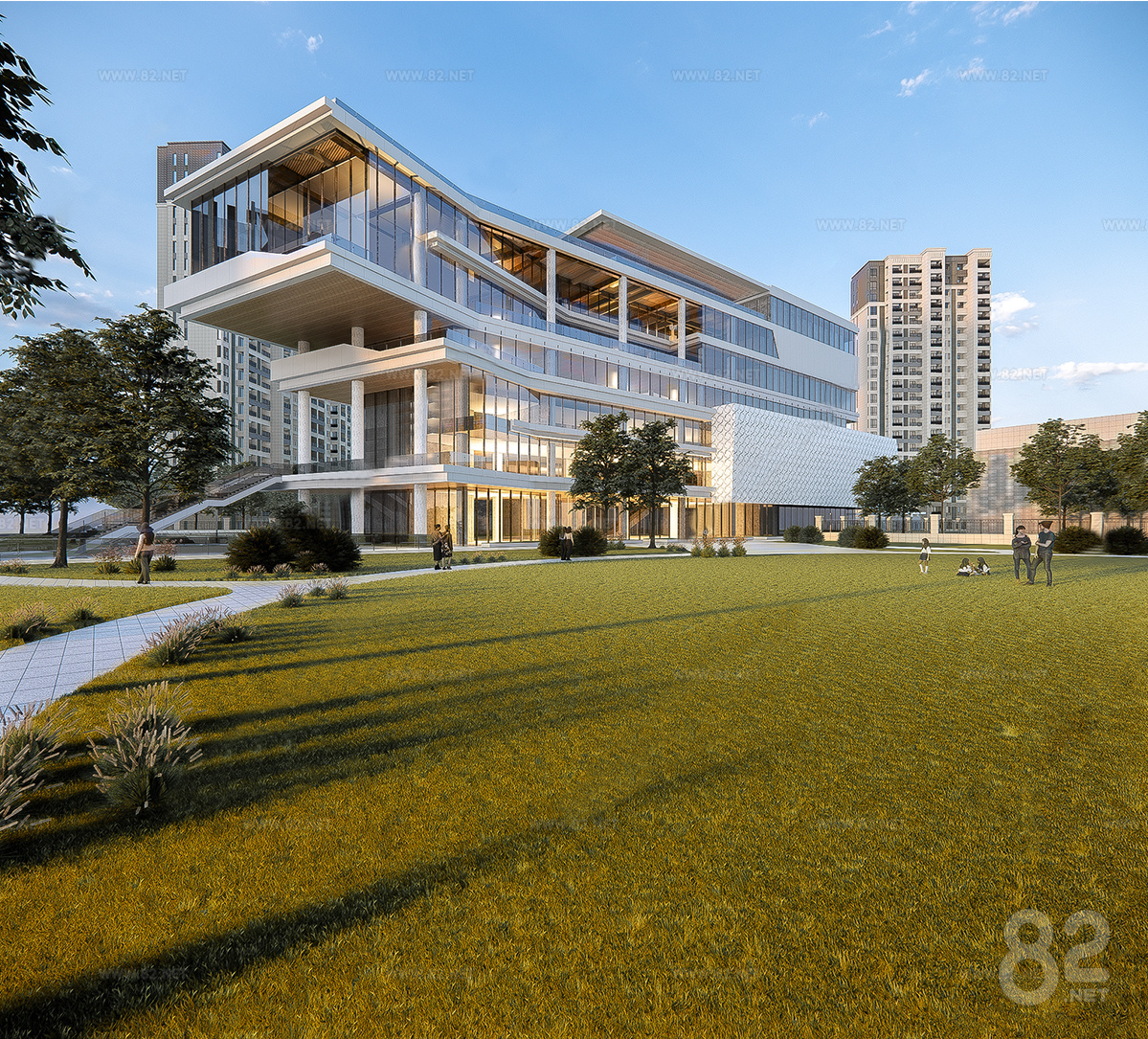 Modern Community Activity Center Building Community Service Center ...