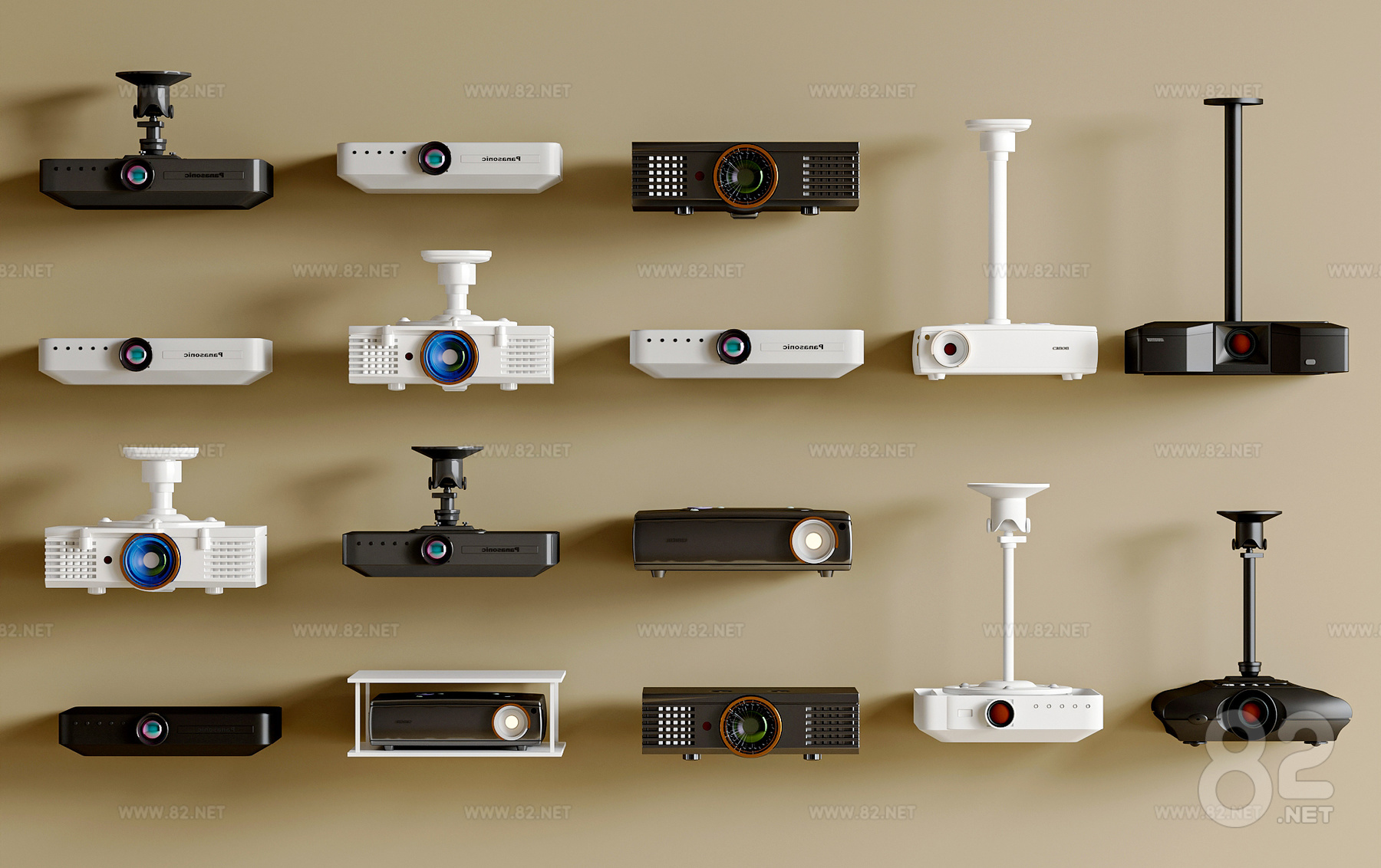 Modern Projector Projection Equipment download | 3Ds Max(.max) - 82Models