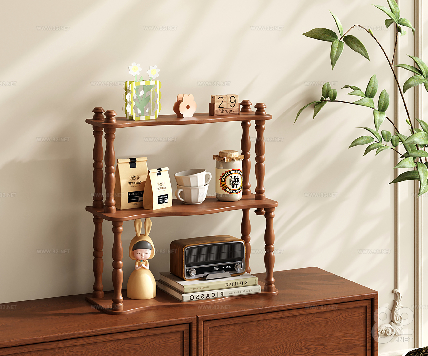 French Style Storage Rack Vintage Storage Rack Decorative Rack Three ...