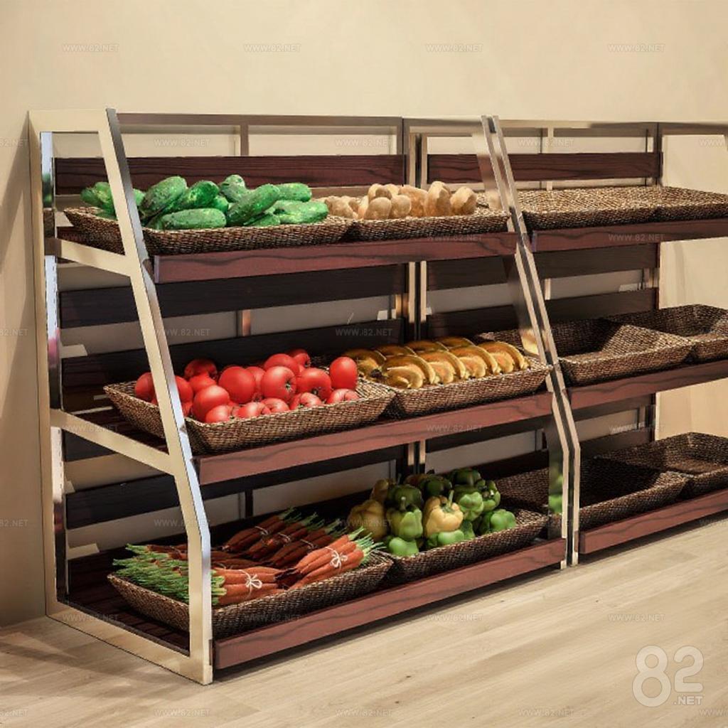 Ag Gate Display Rack Multi-layer fresh supermarket shelf stainless steel commercial fruit ...